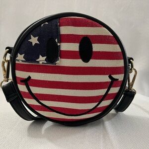 Adorable Patriotic I Love Yokids Crossbody Bag with red, white and blue Detail